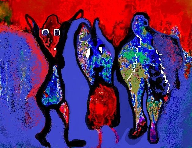 Arte digitale intitolato "creatures.jpg" da Mysane, Opera d'arte originale, Pittura digitale