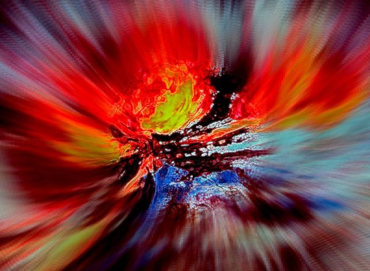 Digital Arts titled "Etude du feu" by Mysane, Original Artwork, Digital Painting