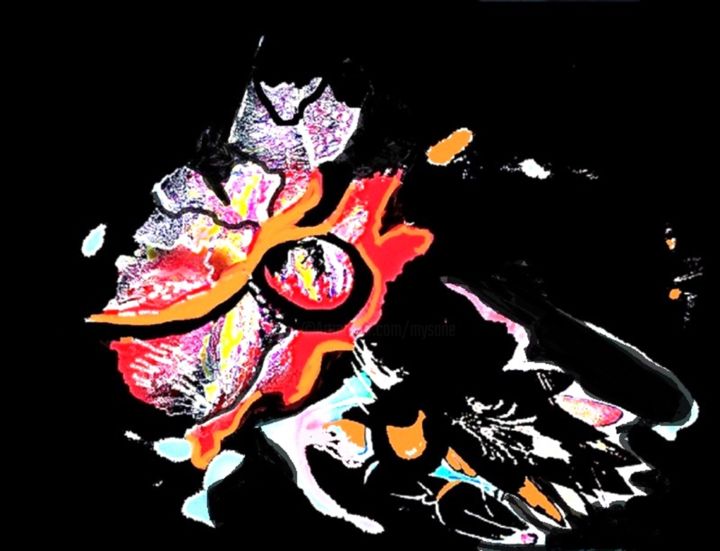 Digital Arts titled "fleurs-nocturnes" by Mysane, Original Artwork, Digital Painting