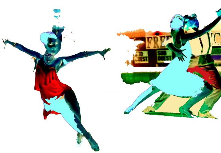 Artes digitais intitulada "Dancers" por Mysane, Obras de arte originais, Pintura digital