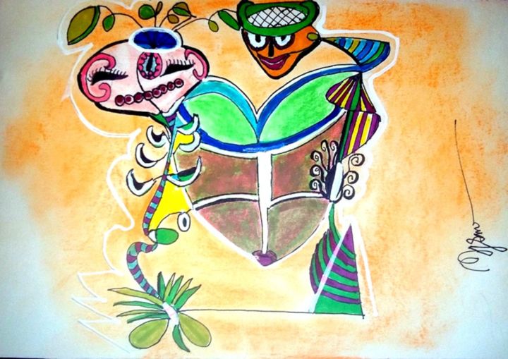 Drawing titled "Non Joseph !C'était…" by Mysane, Original Artwork, Marker