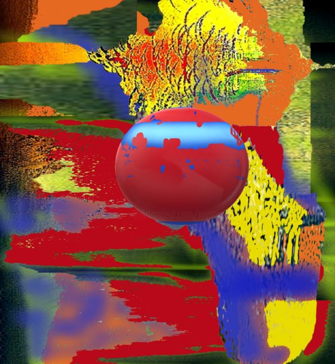Arts numériques intitulée "chaos corona" par Mysane, Œuvre d'art originale, Peinture numérique