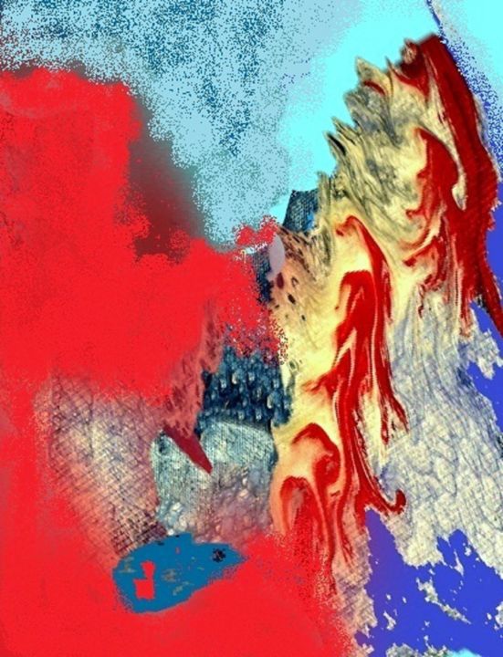 Arts numériques intitulée "Du vague à l'âme" par Mysane, Œuvre d'art originale, Peinture numérique