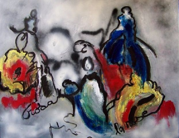 Peinture intitulée "le pensum" par Mysane, Œuvre d'art originale, Autre