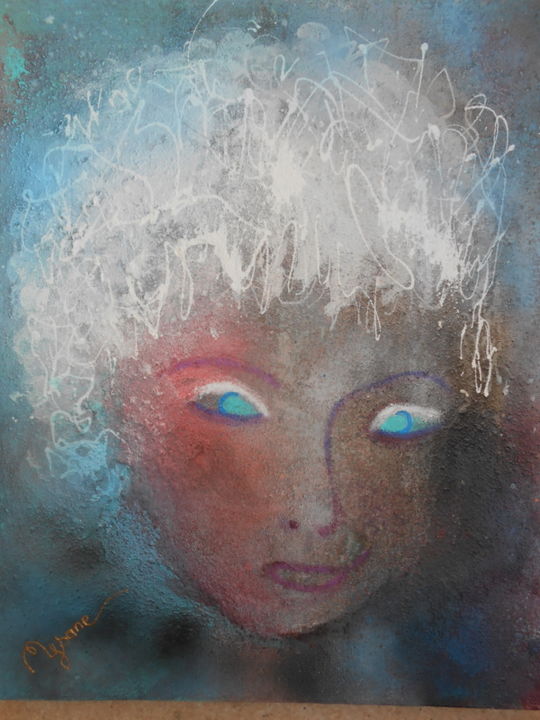 Peinture intitulée "cheveux-d-ange.jpg" par Mysane, Œuvre d'art originale