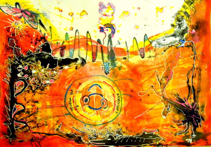 Peinture intitulée "un-monde-capricieux" par Mysane, Œuvre d'art originale, Autre