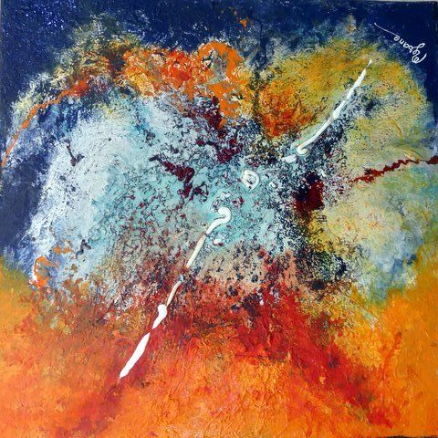 Painting titled "implosion 2" by Mysane, Original Artwork, Other