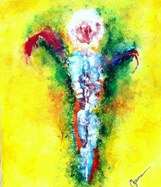 Peinture intitulée "l-aureole-de-ce-qu-…" par Mysane, Œuvre d'art originale, Autre