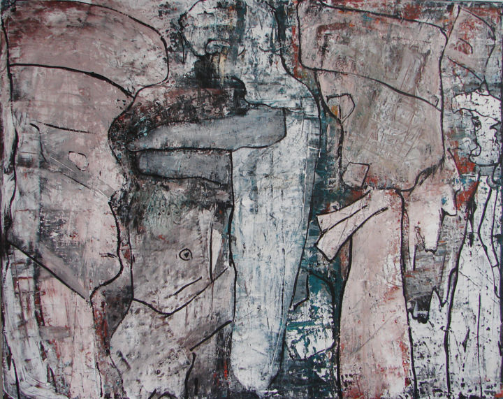 Malerei mit dem Titel "Induktionsfelder kö…" von Oliver Orthuber, Original-Kunstwerk,
