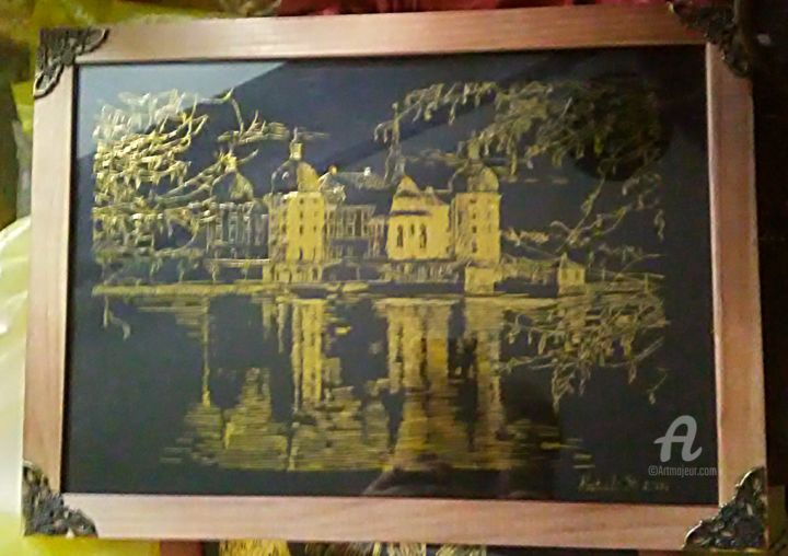 Obrazy i ryciny zatytułowany „Замок Морицбург” autorstwa Natali, Oryginalna praca