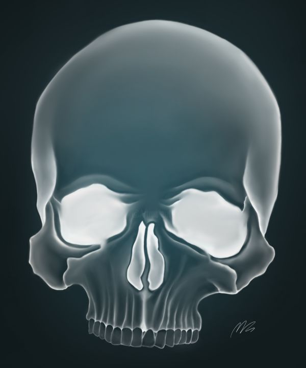 Digitale Kunst getiteld "skull" door Melissa Stolk, Origineel Kunstwerk