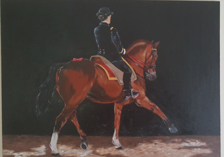 Painting titled "Saumur" by Noemie Demoniere, Original Artwork