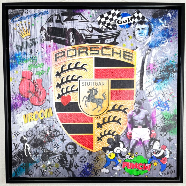 Pintura titulada "Porsche Addict" por N Nathan, Obra de arte original, Pintura Digital