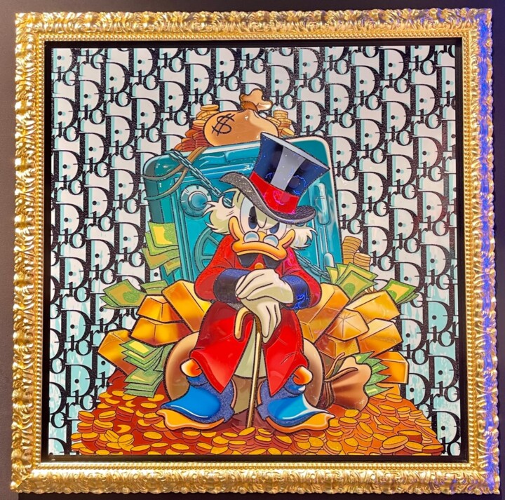 Картина под названием "Banker scrooge dior" - N Nathan, Подлинное произведение искусства, Цифровая живопись