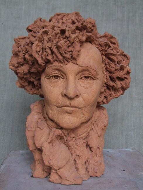 Sculpture titled "COLETTE" by Nacera Kaïnou, Original Artwork, Terra cotta