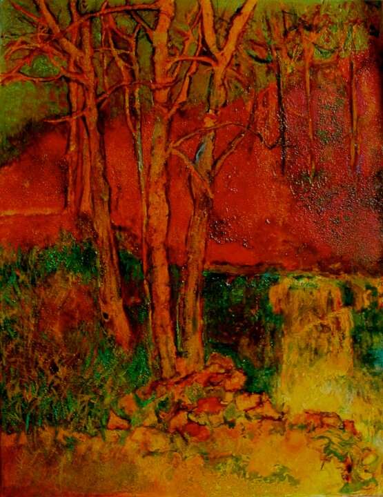 Painting titled "Dernières couleurs…" by Nacera Kaïnou, Original Artwork