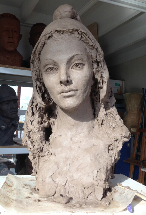 雕塑 标题为“MARIANNE” 由Nacera Kaïnou, 原创艺术品, 兵马俑