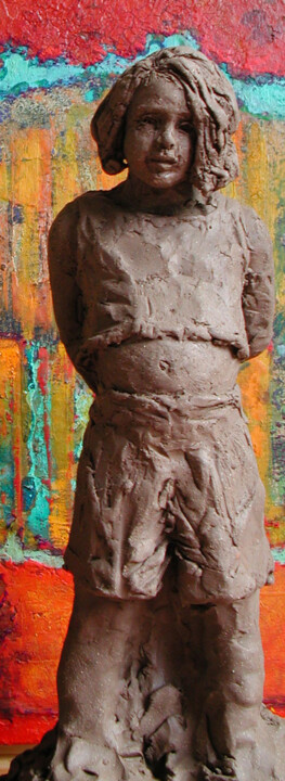 Sculpture titled "Emma" by Nacera Kaïnou, Original Artwork, Terra cotta