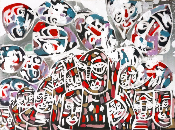Arte digitale intitolato "Collage en negativo…" da Nacho Martínez, Opera d'arte originale