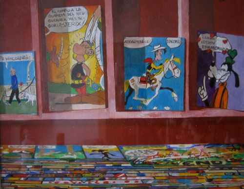 Malerei mit dem Titel "Comics" von Nacho Rodríguez Izquierdo, Original-Kunstwerk
