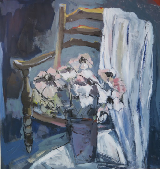 Peinture intitulée "La chaise Hollandai…" par Nadine Nacinovic, Œuvre d'art originale, Acrylique
