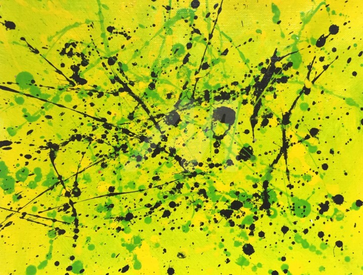 Painting titled "Greenish" by Nada Ankh, Original Artwork, Acrylic