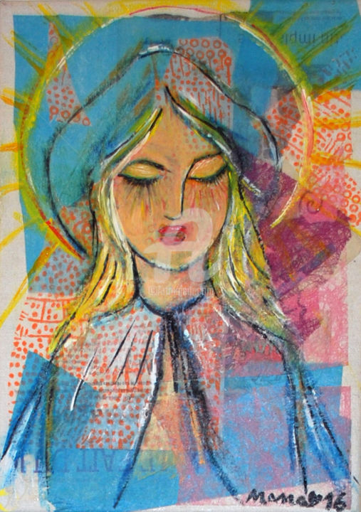 Peinture intitulée "Marie aimer Mariann…" par Nadège Gardian, Œuvre d'art originale, Acrylique