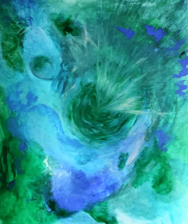 Peinture intitulée "Aqua" par Nadège Tissot (Ora), Œuvre d'art originale, Acrylique
