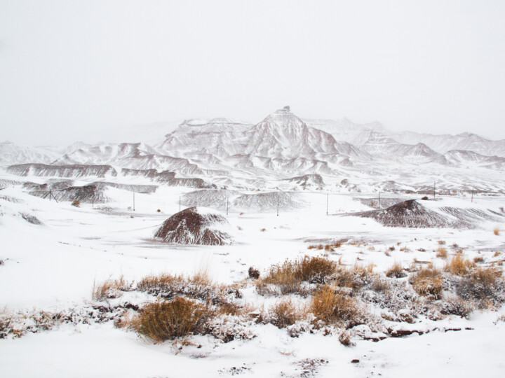 Photographie intitulée "Snow silhouettes" par Nadezda Sharova, Œuvre d'art originale, Photographie numérique