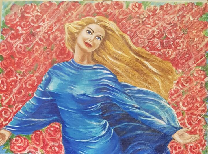 Картина под названием ""Миллион алых роз"" - Nadezhda Brinke, Подлинное произведение искусства, Акрил
