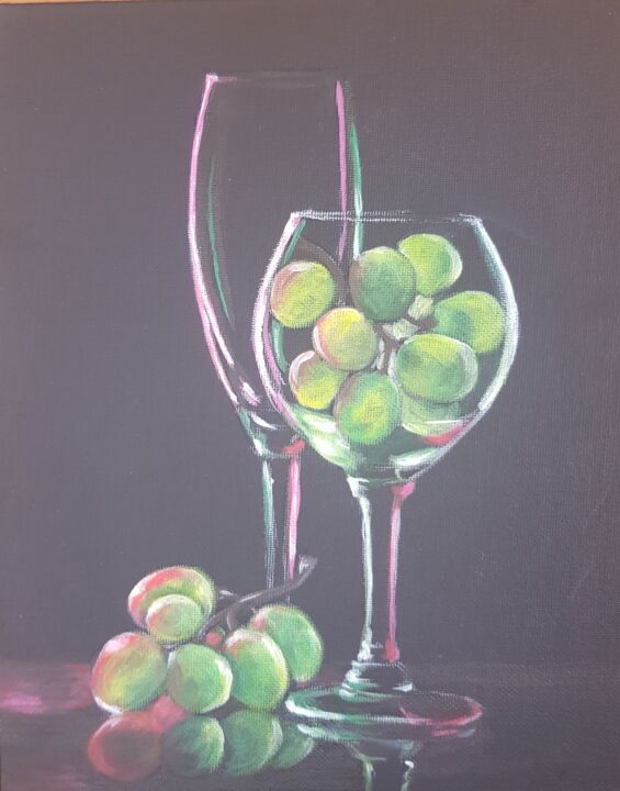 Pintura titulada "grape" por Nadezhda Brinke, Obra de arte original, Acrílico