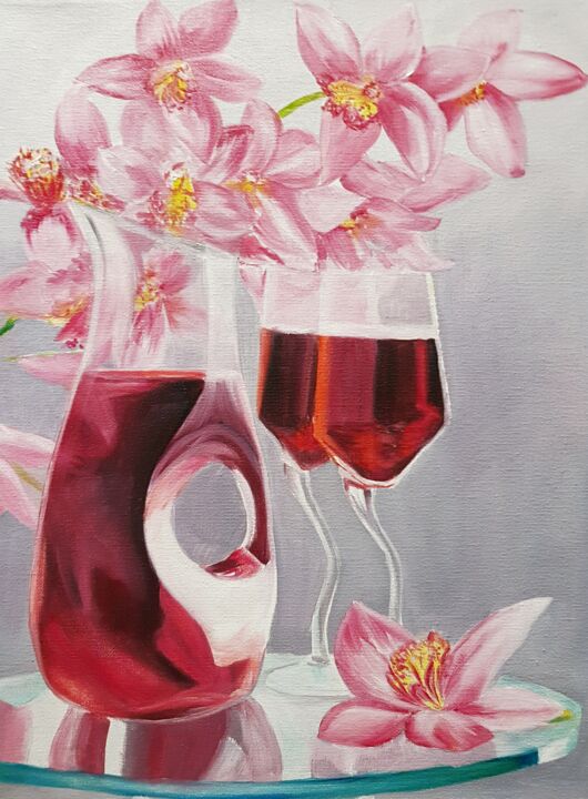 Pintura titulada "Orchid" por Nadezhda Brinke, Obra de arte original, Oleo