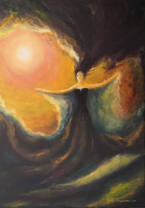 Peinture intitulée "Storm" par Nadezhda Gellmundova, Œuvre d'art originale, Huile Monté sur Châssis en bois