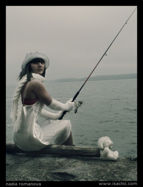 Fotografie getiteld "Teddy wish a fish" door Nadia Romanova, Origineel Kunstwerk