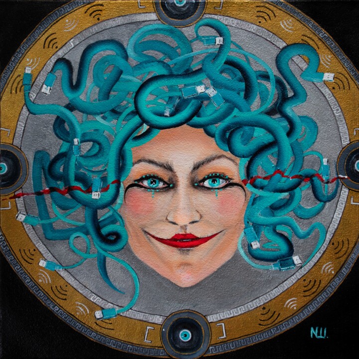 Картина под названием "Worldwide connection" - Nadia Sh. Mikhailo, Подлинное произведение искусства, Акрил