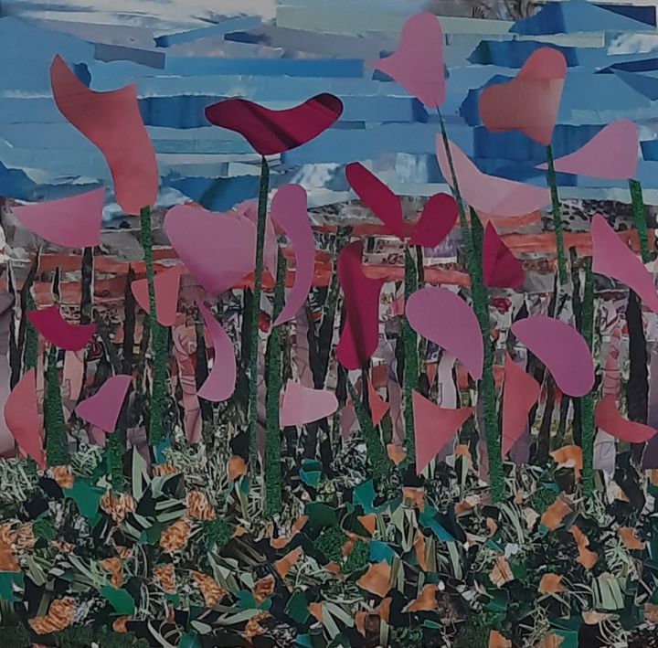 Collages intitolato "Spring time - Colla…" da Nadia Larosa, Opera d'arte originale, Collages