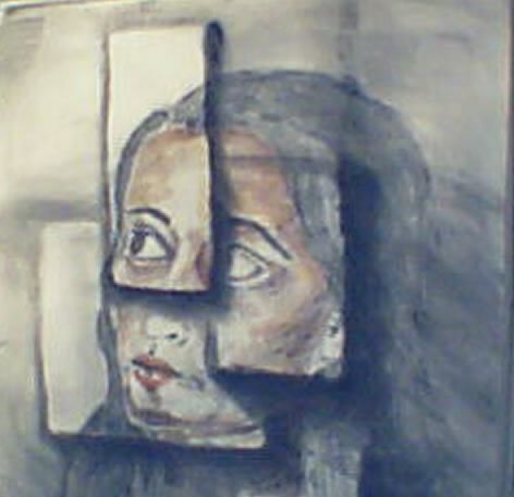 Disegno intitolato "Fragmented Self" da N A, Opera d'arte originale