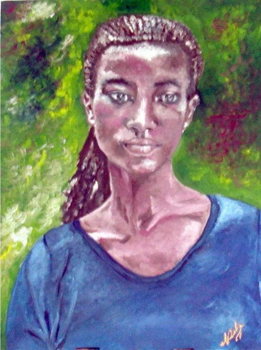Drawing titled "Gladis" by Nadia Twumasi, Original Artwork