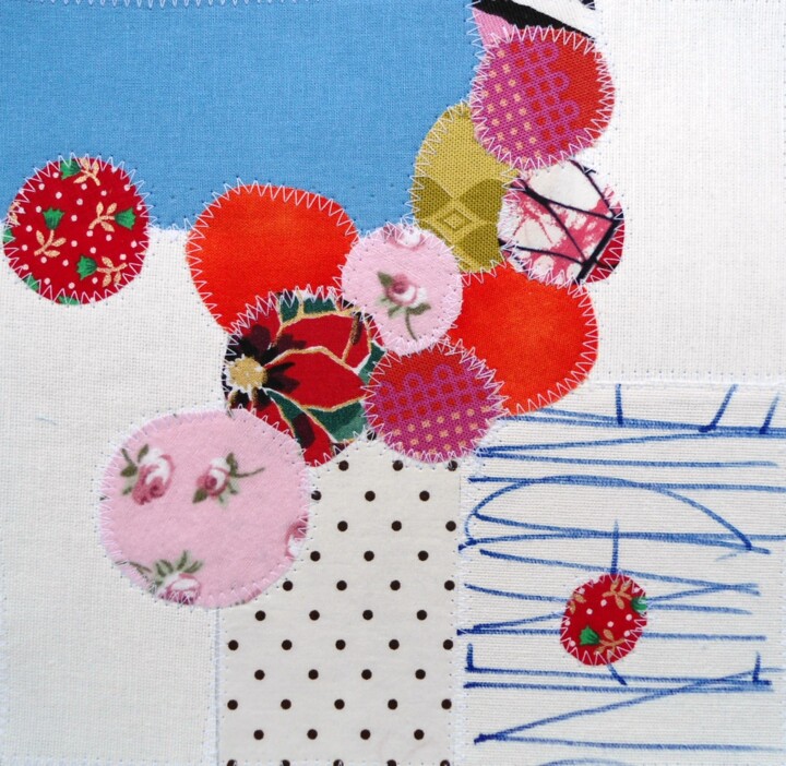Текстильное искусство под названием "Design 2" - Nadine De Klerk Wolters, Подлинное произведение искусства