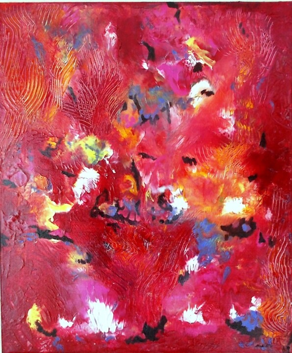 Malerei mit dem Titel "loup-y-es-tu-.jpg" von Nadine Jacot (Nad-Ev), Original-Kunstwerk, Acryl