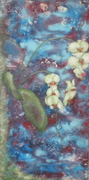 Peinture intitulée "L'Orchidée" par Nadine Jacot (Nad-Ev), Œuvre d'art originale