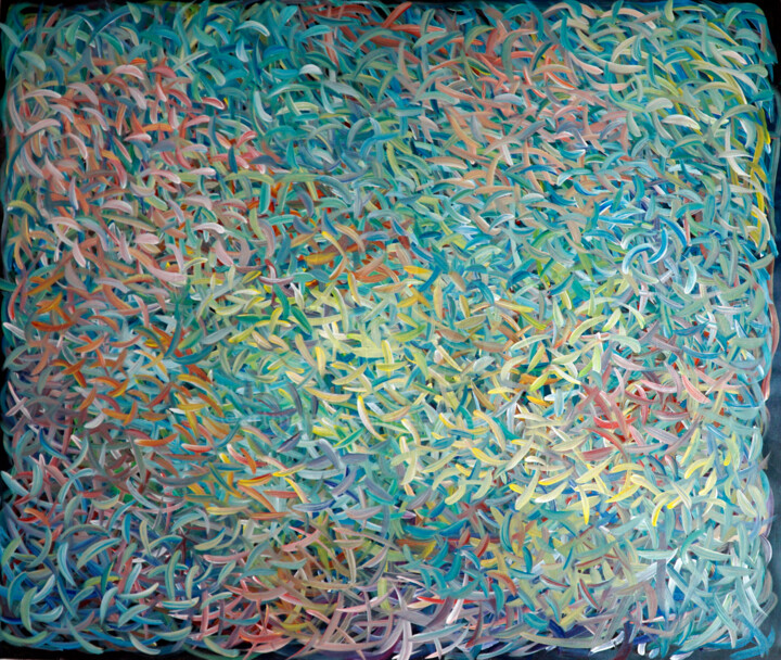 Peinture intitulée "Spring Mood" par Nadine Bourneix, Œuvre d'art originale, Acrylique