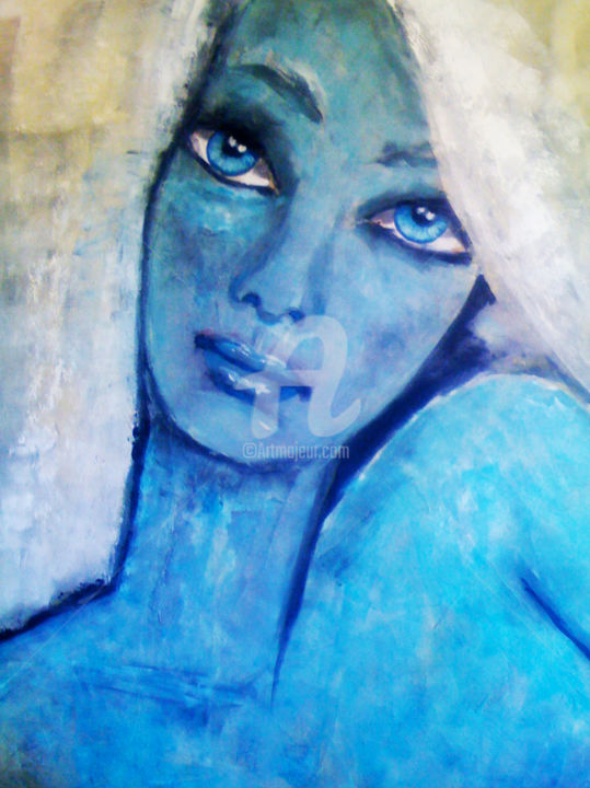 Malerei mit dem Titel "SERENITY" von Nadine Bourneix, Original-Kunstwerk, Acryl