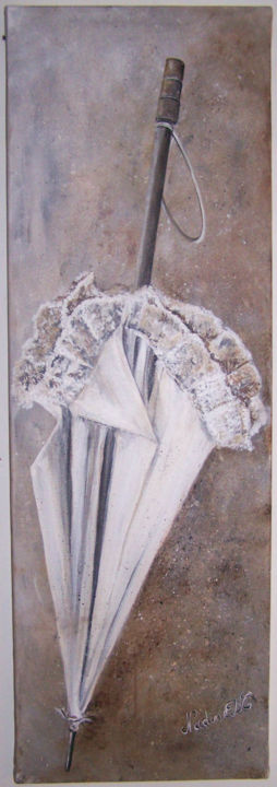 Peinture intitulée "ombrelle" par Nadine Coffinier, Œuvre d'art originale, Acrylique