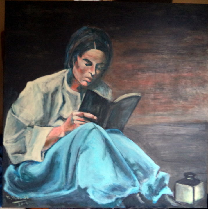 Pintura intitulada "La petite lumiere" por Nadine Nicaise, Obras de arte originais, Acrílico