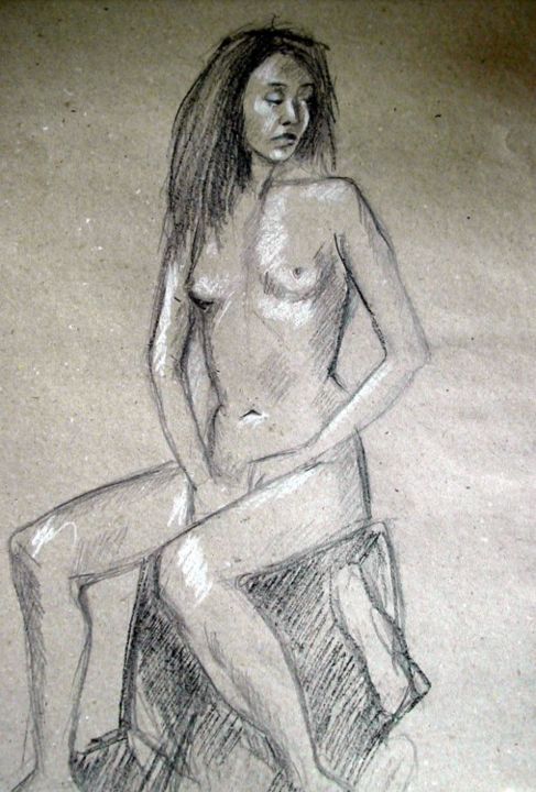 Drawing titled "Maria" by Nadine Nicaise, Original Artwork