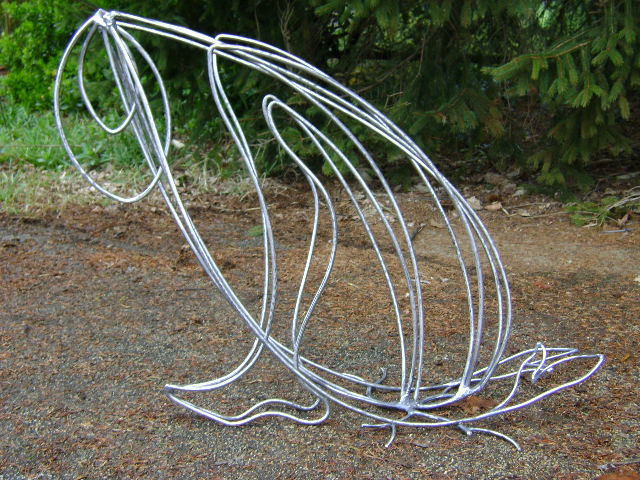 Sculpture intitulée ""imminence"" par Nadine Trescartes (fildefériste), Œuvre d'art originale, Métaux