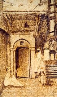 Peinture intitulée "casbah d'alger" par Nadjiben, Œuvre d'art originale,