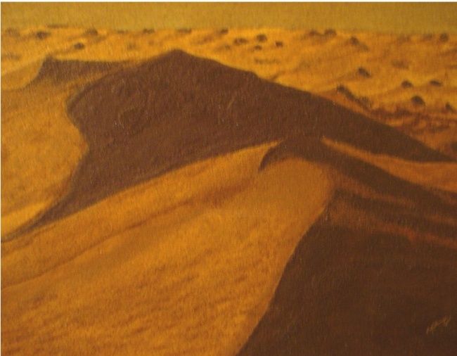 Peinture intitulée "dunes" par Nadjiben, Œuvre d'art originale,