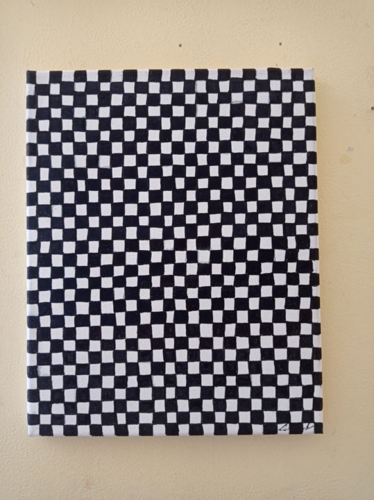 Peinture intitulée "Formes géométriques…" par Nadia Espi, Œuvre d'art originale, Stylo gel